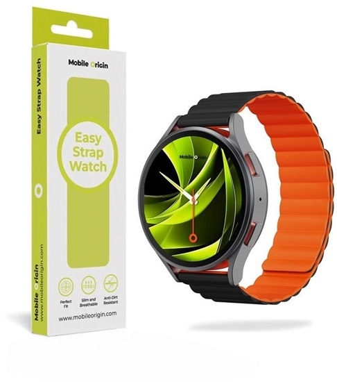 Picture of Mobile Origin Easy Strap Magnetic Watch 20mm Black/Orange