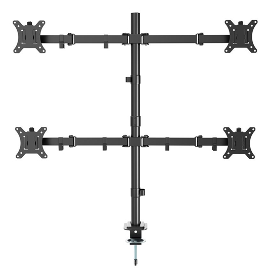 Изображение Monitora stiprinājums Gembird Adjustable Desk Mounted 4-display Rotate Tilt Swivel