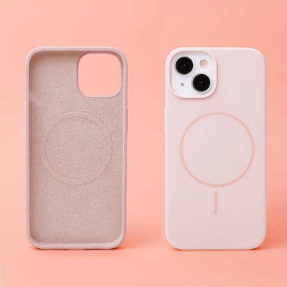 Изображение Nakadka Silicone Thin Mag do iPhone 12 / 12 Pro 6,1" jasnoróowa