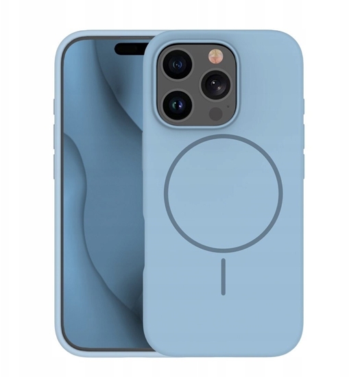 Picture of Nakadka Silicone Thin Mag do iPhone 15 Pro Max 6,7" jasnoniebieska