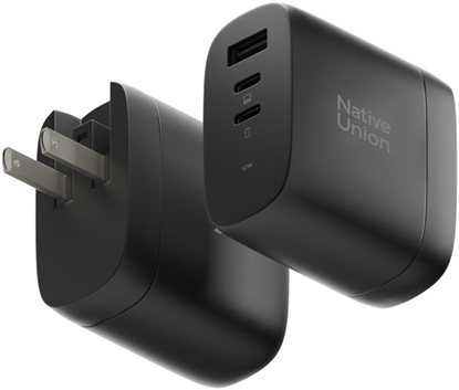 Picture of Native Union 67W USB-C PD 3-Port Fast GaN Wall Charger Black