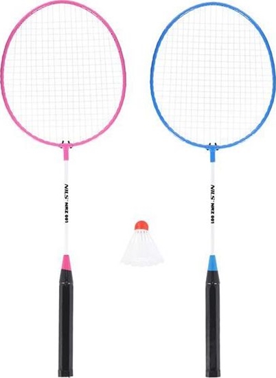 Picture of Nils Extreme NRZ001 STEEL / ZESTAW DO BADMINTONA 2 RAKIETY + LOTKA NILS