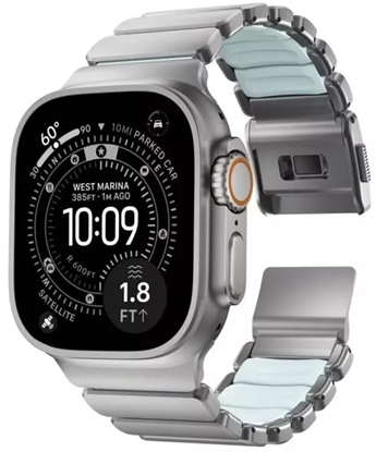 Изображение Nomad Stratos Band Titanium Icy Blue Glow FKM AW 45/46/49mm