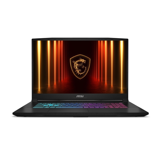 Picture of Notebook|MSI|Katana 17 HX B14WFK|CPU Intel® CoreT i7|i7-14650HX|17.3 "|1920 x 1080 pixels|RAM 16 GB|DDR5-SDRAM|SSD 1000 GB|Discrete graphics NVIDIA GeForce RTX 5060|8 GB|On-board graphics Yes|Numeric keypad Yes|OS installed Windows 11 Home|Colour Black|W