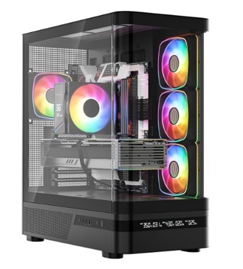 Изображение Obudowa Volcano AQ200 ARGB MIDI BLACK