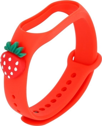 Picture of OEM Opaska dziecica Smart Band M5/M6/M7 RED STRAWBERRY / CZERWONA TRUSKAWKA