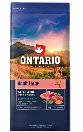 Picture of ONTARIO Ontario Adult Large jagnicina & Brown ry 12kg