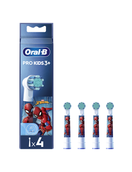 Изображение Oral-B Replacement Toothbrush Heads | EB10 4 refill Spiderman | Heads | For kids | Number of brush heads included 4