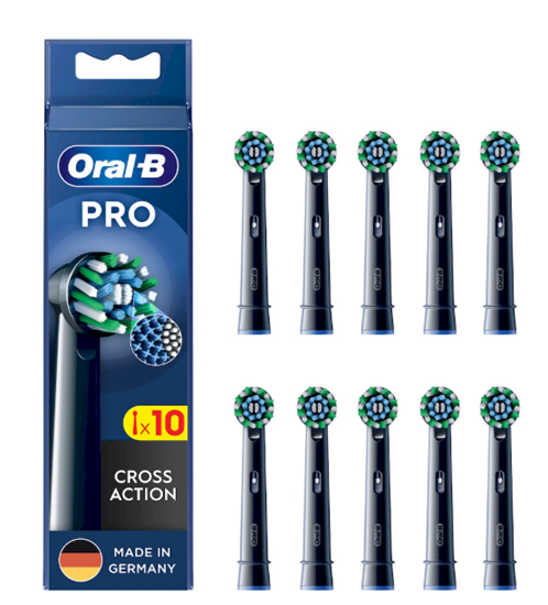 Picture of Oral-B Toothbrush heads black Pro CrossAction 10 pcs