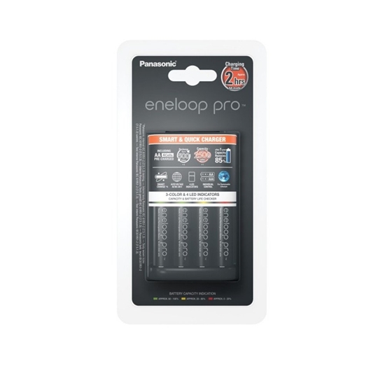 Picture of Panasonic Eneloop Pro BQ-CC55 Batteries Charger + 4 pcs R6/AA 2450 mAh