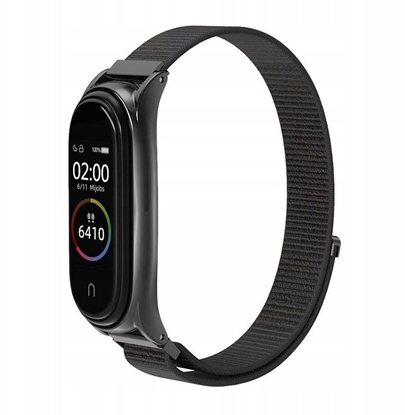 Attēls no Pasek nylonowy do XIAOMI Mi Band 5 / 6 / 7 czarny (05)