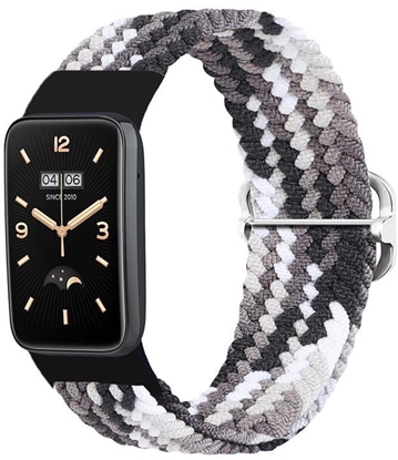 Picture of Pasek Pleciony Mi Band 7 Pro / M7 Pro (13), BLACK AND WHITE / CZARNO-BIAY