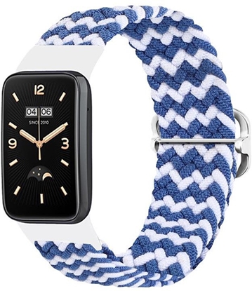 Attēls no Pasek Pleciony Mi Band 7 Pro / M7 Pro (7), BLUE AND WHITE / NIEBIESKO-BIAY