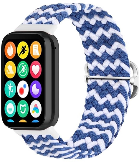 Picture of Pasek Pleciony Mi Band 8 Pro / M8 Pro (10), BLUE AND WHITE / NIEBIESKO-BIAY