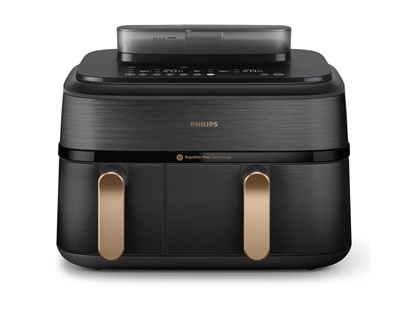 Изображение Philips Dual Steam Air Fryer | NA552/00 5000 Series | Power 2750 W | Capacity 9 L | RapidAir Plus | Black