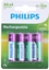 Attēls no Philips Rechargeables Battery R6B4A130/10, Rechargeable battery, Nickel-Metal Hydride (NiMH), 1.2 V, 1300 mAh, 2 year(s), 78 g