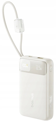 Attēls no Powerbank Baseus EnerFill FC11 20000mAh 22.5W z wywietlaczem cyfrowym i dwoma wbudowanymi kablami - beowy