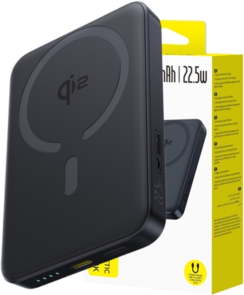 Attēls no Powerbank Baseus EnerFill FM12 10000mAh 22,5W Qi2 kompatybilny z MagSafe z kablem Baseus Simple USB-C 20V/3A 30cm - czarny