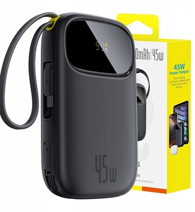Attēls no Powerbank Baseus Powerbank EnerFill FC31 20000mAh 45W z wywietlaczem z kablami USB-C i Lightning - czarny