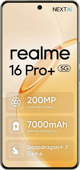 Picture of realme 16 Pro+ 5G 12/512GB Master Gold