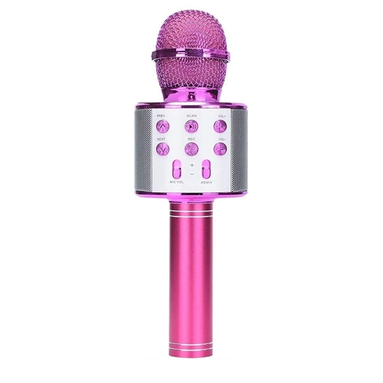 Picture of Riff WS-858 Karaoke Mikrofons ar Skaļruni AUX un Micro SD Pink
