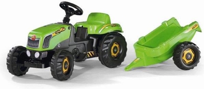 Изображение Rolly Toys Traktor Rolly Kid zielony z przyczep (5012169)