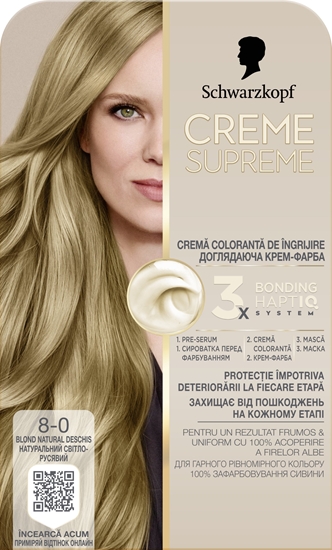 Изображение SCHWARZKOPF Creme Supreme Farba do wosów odcie  8-0 Natural Blonde