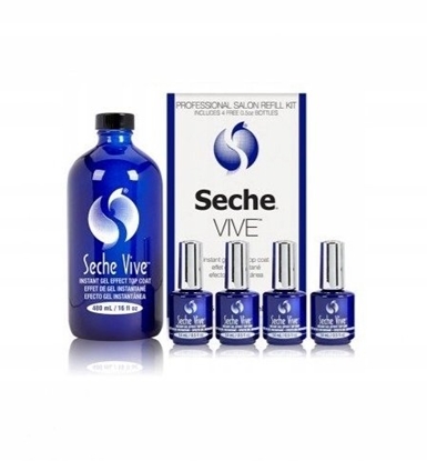 Picture of SECHE_Vive Insta Gel Effect Top Coat zestaw topów do paznokci tradycyjnych 480ml + 4x14ml