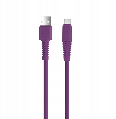 Изображение Setty kabel USB - USB-C 1,5 m 2,1A KSA-C-1.5219 fioletowy