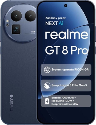 Picture of Smartfon Realme GT 8 Pro 5G 12/256GB Niebieski  (631002004350)