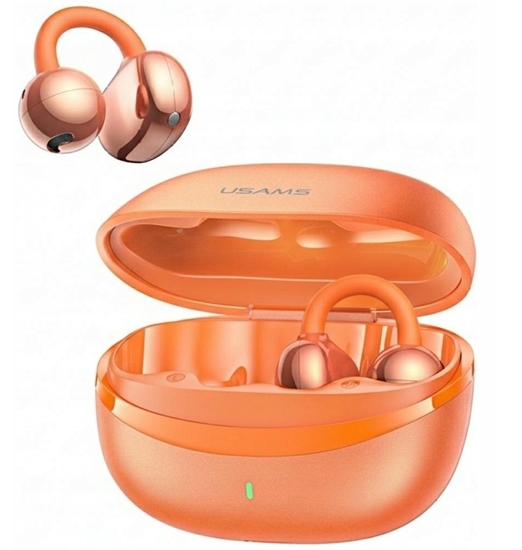 Picture of Suchawki Usams Suchawki TWS USAMS R03 Echo* Clip-on Bluetooth 6.0 bezprzewodowe pomaraczowy