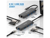 Picture of Swissten 8in1 USB-C Hub Aluminium USB-C 100W / HDMI 4K / LAN RJ45 / 2x USB-A / USB-C / SD / MICRO SD