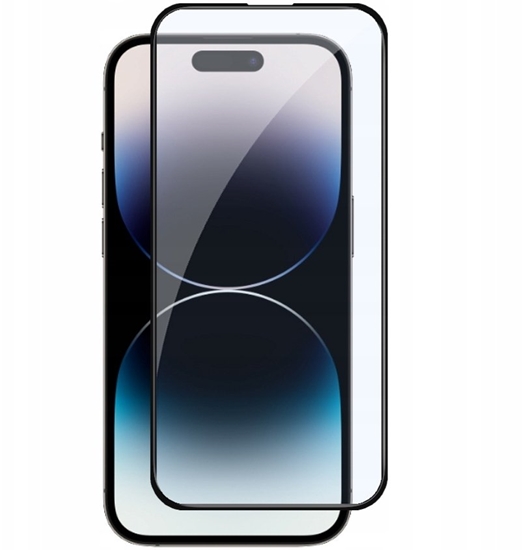 Изображение Szko hartowane 9D do iPhone 14 Pro 6,1" czarna ramka 10w1