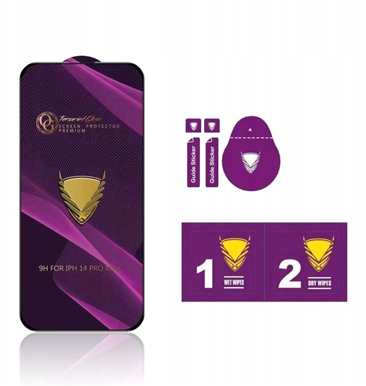 Изображение Szko hartowane OG Premium do Samsung Galaxy S24 czarna ramka kompatybilne z fingerprint