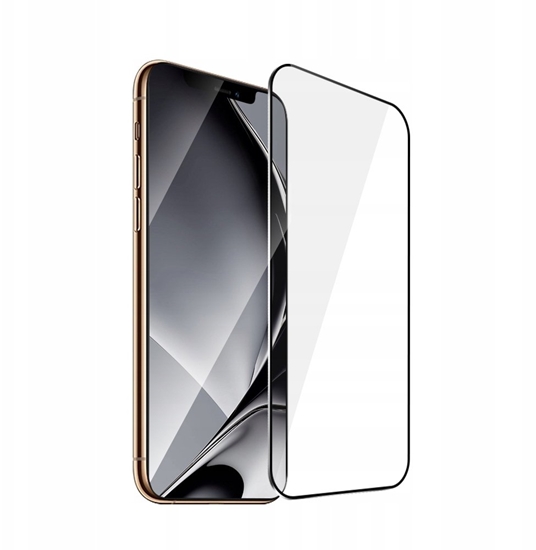 Picture of Szko hartowane z metalow ramk do iPhone XS Max / 11 Pro Max czarna ramka