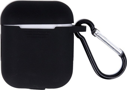 Picture of TelForceOne Etui do Airpods / Airpods 2 czarne z haczykiem