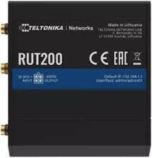 Picture of Teltonika LTE Cat 4 Router | RUT200 | 802.11n | 10/100 Mbit/s | Ethernet LAN (RJ-45) ports 2 | Mesh Support No | MU-MiMO No | No mobile broadband