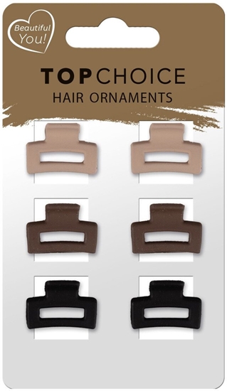 Picture of Top Choice Klamerki do wosów (20650) 1 op.-6 szt.-mix Zestawie kolorystycznych