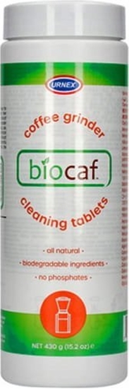 Picture of Urnex Biocaf coffee grinder cleaning tablets 430g