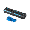 Изображение USB 3.0 HUB | 4 porti | līdz 5 Gb/s | Plug&Play | Mac OS | Windows | melns