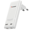 Picture of Verbatim Fold n Go GaN Charger 65W 2xUSB C weiß klappb.St.32355