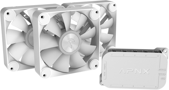 Picture of Wentylator Apnx APNX FP1-R wentylator PWM Reverse Blade PWM ARGB - pakiet 3 biay