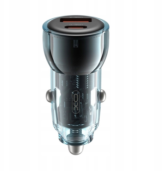 Picture of XO adowarka samochodowa CC60 60W 1x USB 1x USB-C niebieska