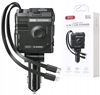 Picture of XO adowarka samochodowa CC66 104W 1x USB 1x USB-C czarna z kablem USB-C i kablem Lightning