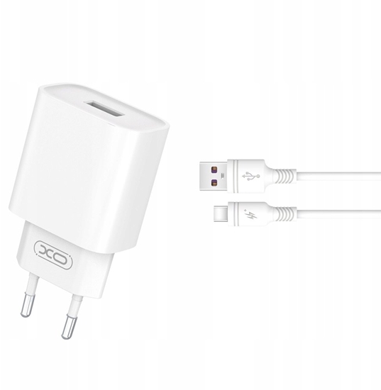 Picture of XO adowarka sieciowa CE02D QC 3.0 18W 1x USB biaa + kabel USB-C