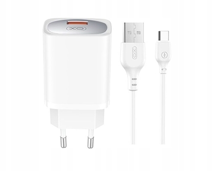 Picture of XO adowarka sieciowa CE19 QC 18W 1x USB biaa + kabel USB-C