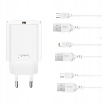Picture of XO adowarka sieciowa CE33 QC 18W 1x USB biaa