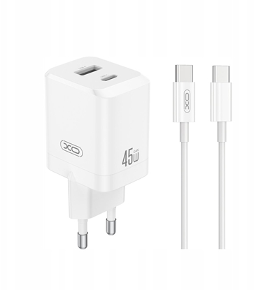 Picture of XO adowarka sieciowa CE36 PD 45W 1x USB-C 1x USB biaa