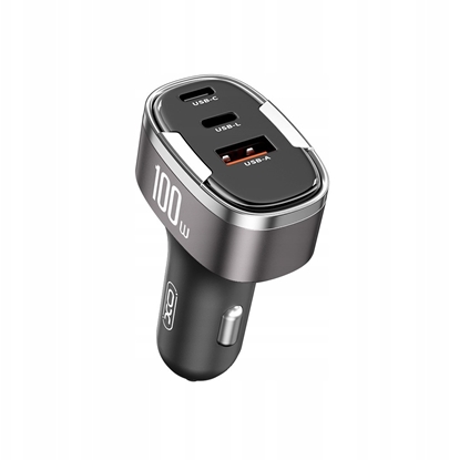 Attēls no XO CC61 Car charger 100W USB / USB-C / Lightning