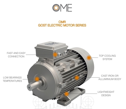 Picture of - 7.5 kW-1000 Dzinējs IP55 OMR132M6B3 400/690V